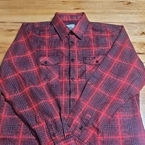Dixxon Type Flannel The Salem Classic Red Plaid Men's Button Down Shirt